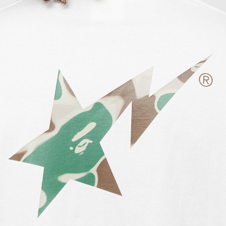 A Bathing Ape Liquid Camo Sta Logo Tee white
