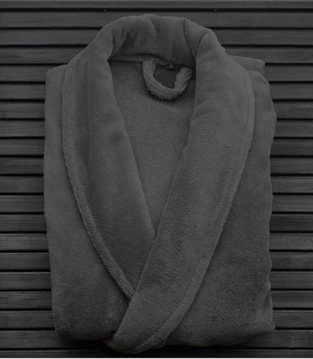 heimtexland Bademantel Super Soft Bademantel Teddy Fleece Morgenmantel, Midilänge, Stehkragen, super weich und flauschig I Hochflor meliert I 150x200 cm