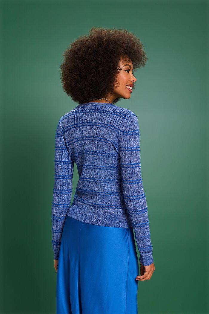 Glitzer-Cardigan mit V-Ausschnitt