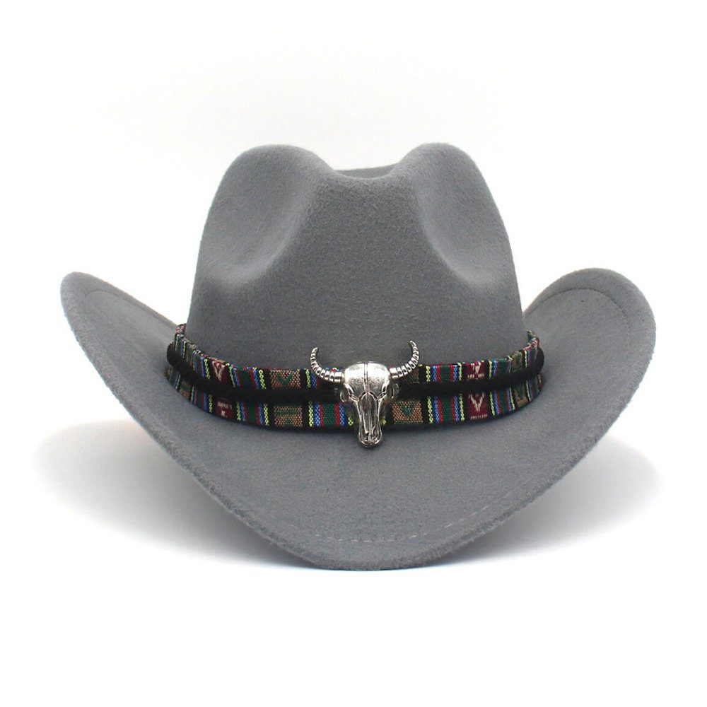 HOHEA H Cowboyhut Stilvoller und eleganter Cowboyhut für Herren (1-St) Western-Cowboyhut-Jazzhut-Größe: 56-58
