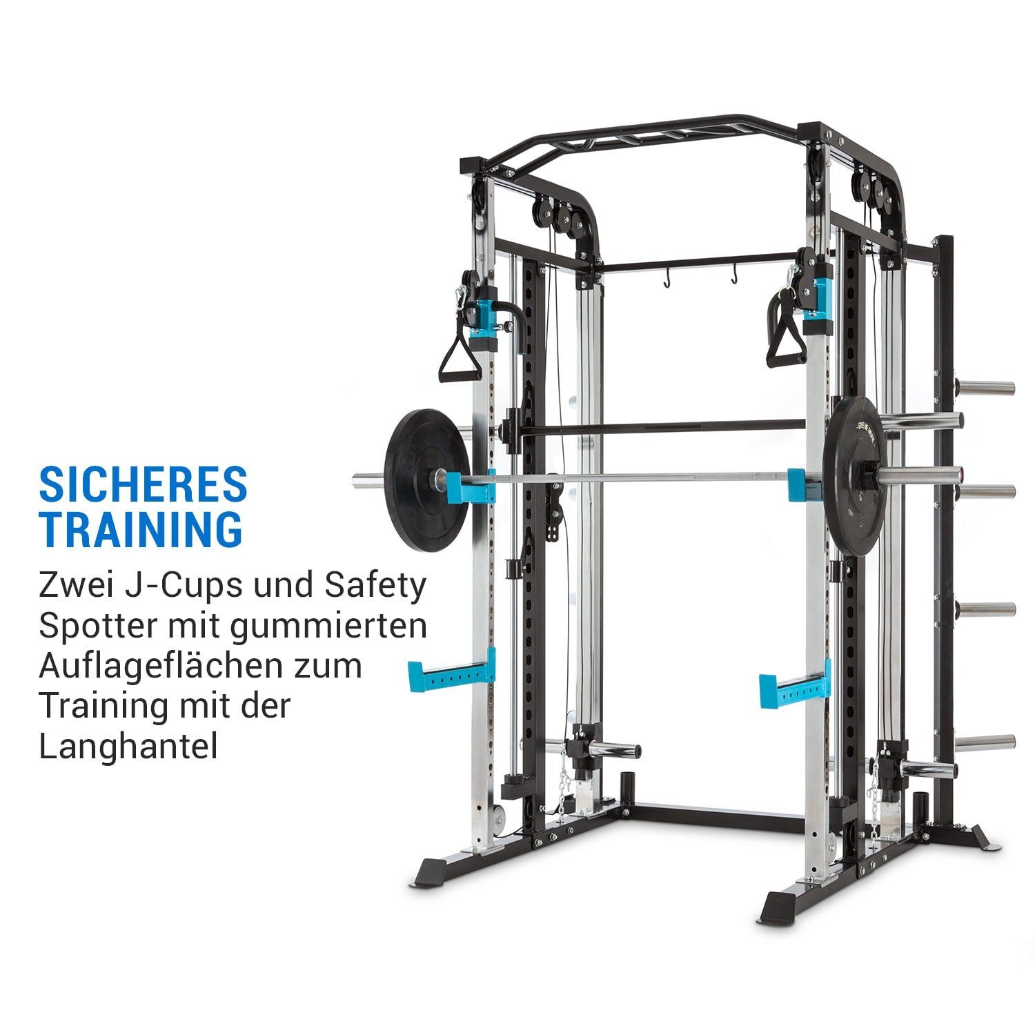 Capital Sports Multipresse Amazor M, (Set, zwei Hantelstangenaufnahmen), Kraft training Home Gym Kraftstationen Multi-Gym Fitness