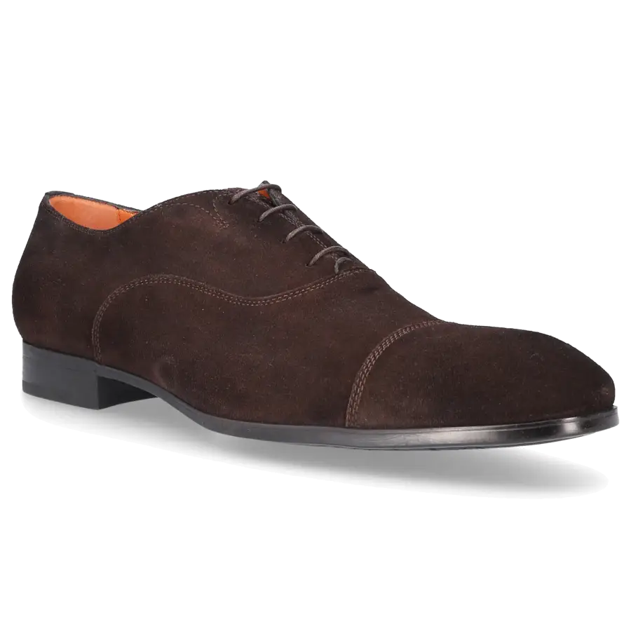 Santoni - Businessschuhe Oxford 11011 Veloursleder - braun