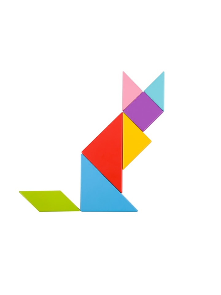 Tooky Toy Holz Puzzle Tangram TY879 in bunt günstig kaufen onesize