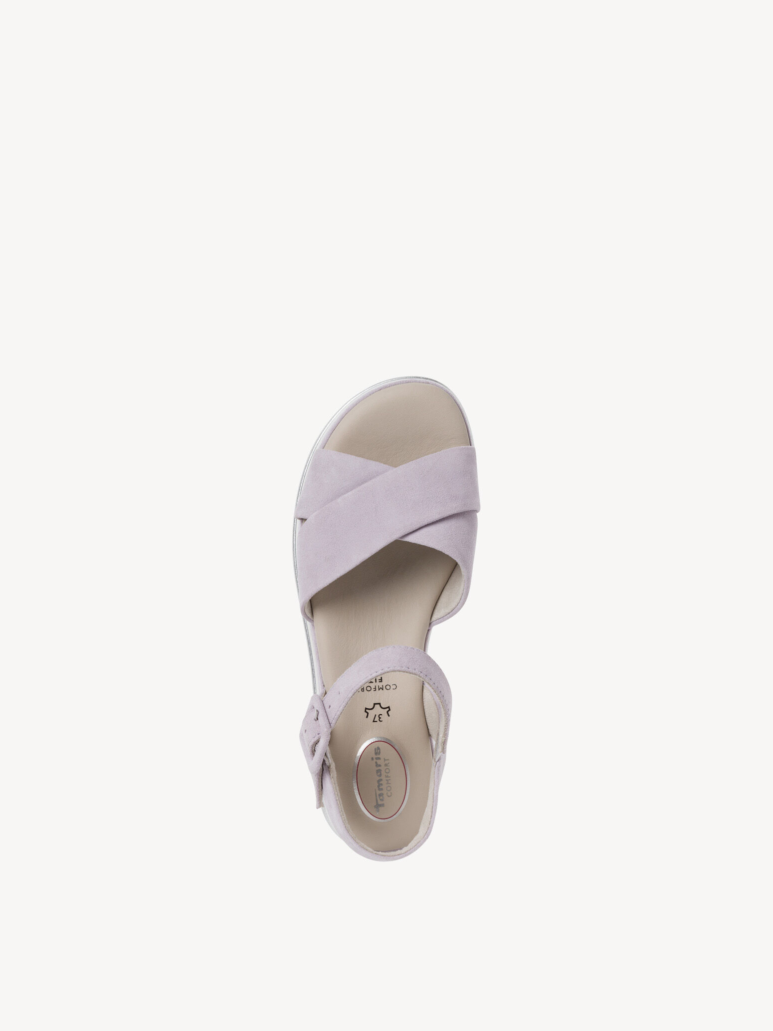 Sandale en cuir - mauve