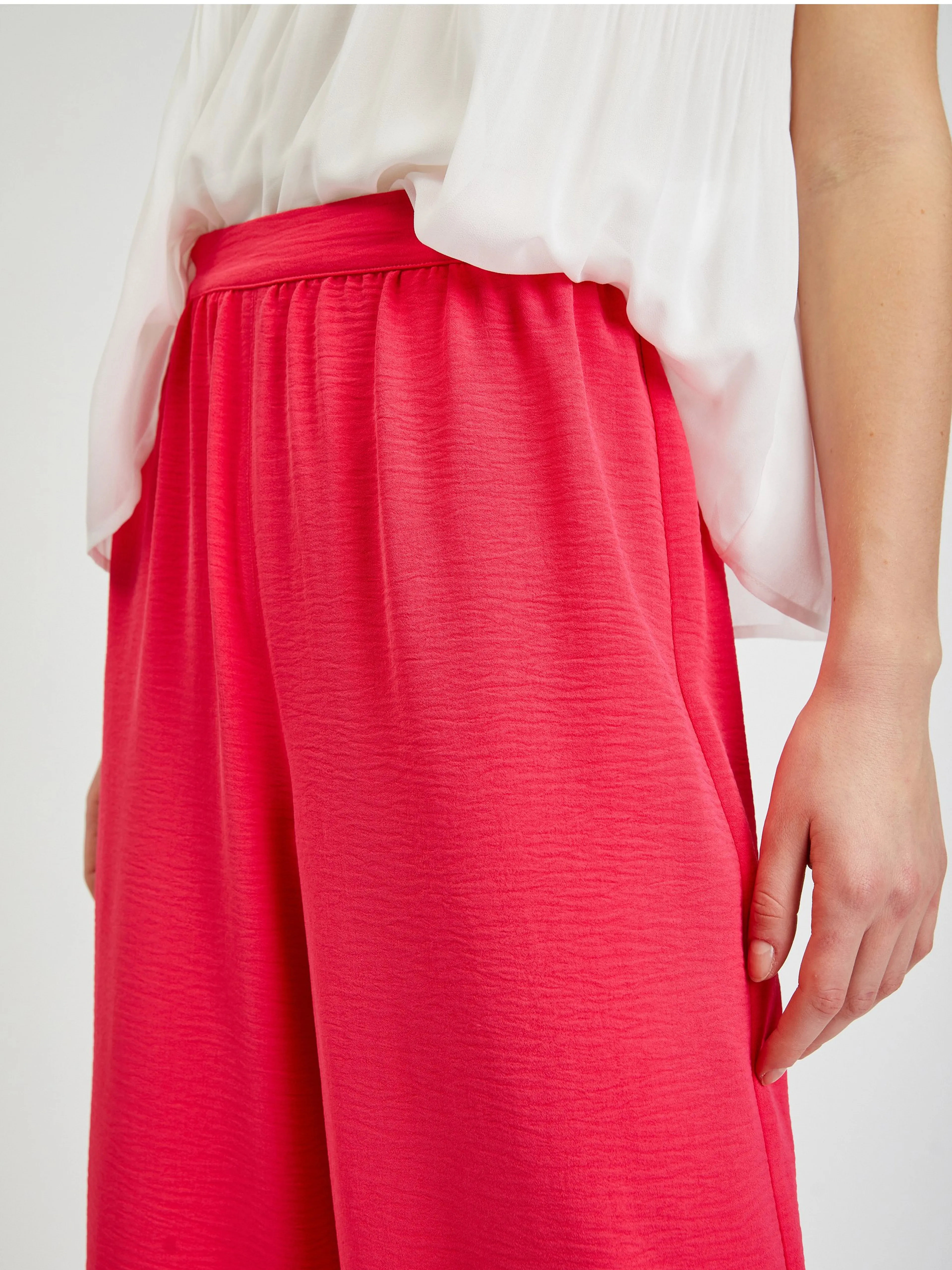 Dunkelrosa Damen-Weitbeinhose ORSAY