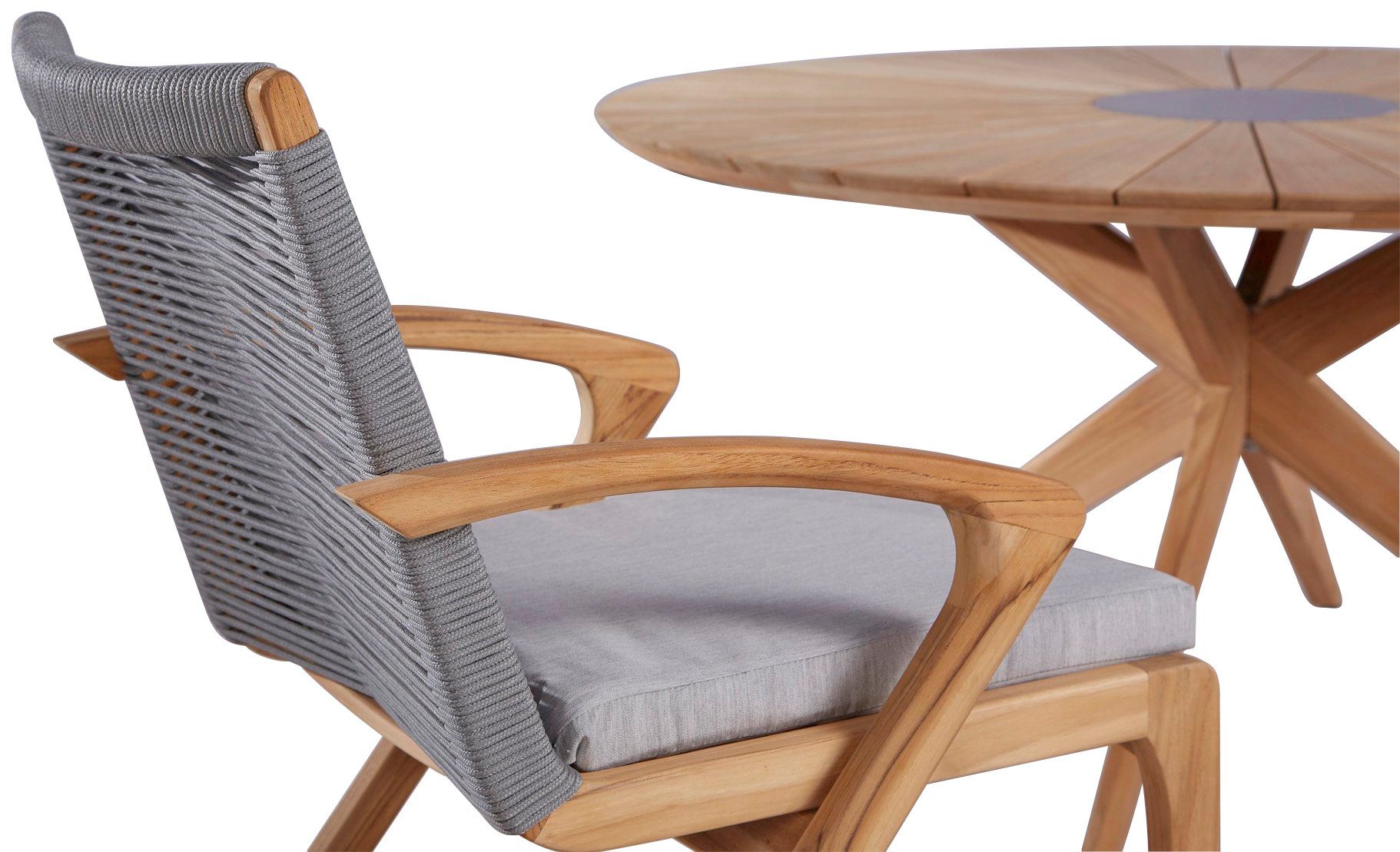 Best Gartensessel Agadir (1-St), Teakholz, grau
