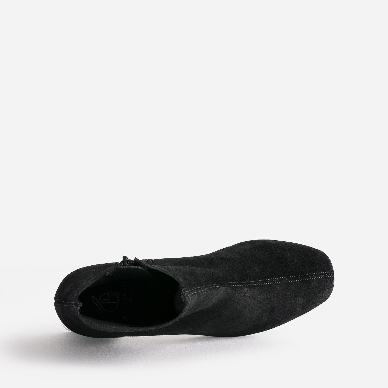 Boots noir éco-conçu en cuir velours