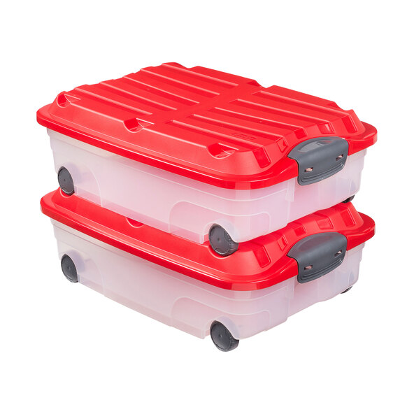 Aufbewahrungsbox mit Rollen, 22 l, 4-tlg.