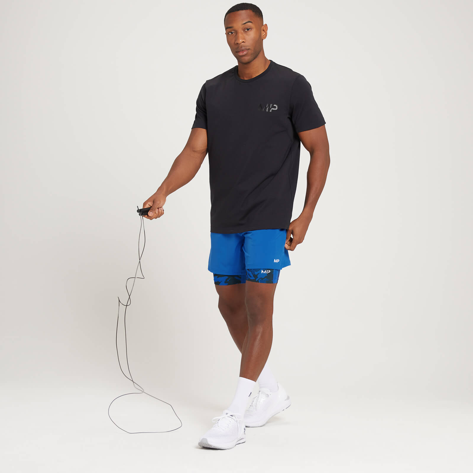 Short première couche à imprimé camouflage MP Adapt pour hommes – Imprimé camouflage bleu