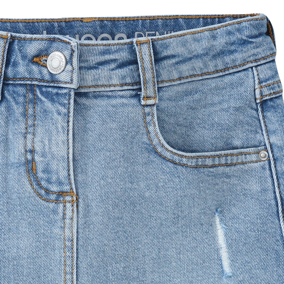 Mädchen Jeansrock im Used-Look