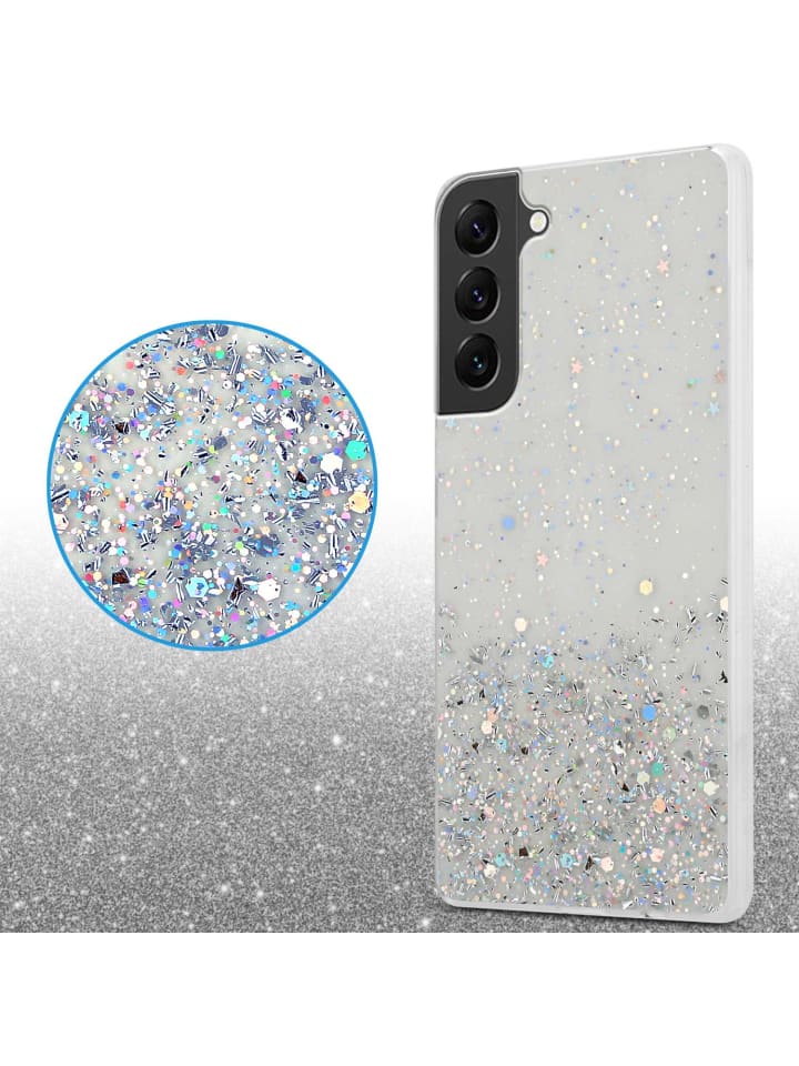 cadorabo Hülle für Samsung Galaxy S22 PLUS Glitter in Transparent mit Glitter günstig kaufen onesize