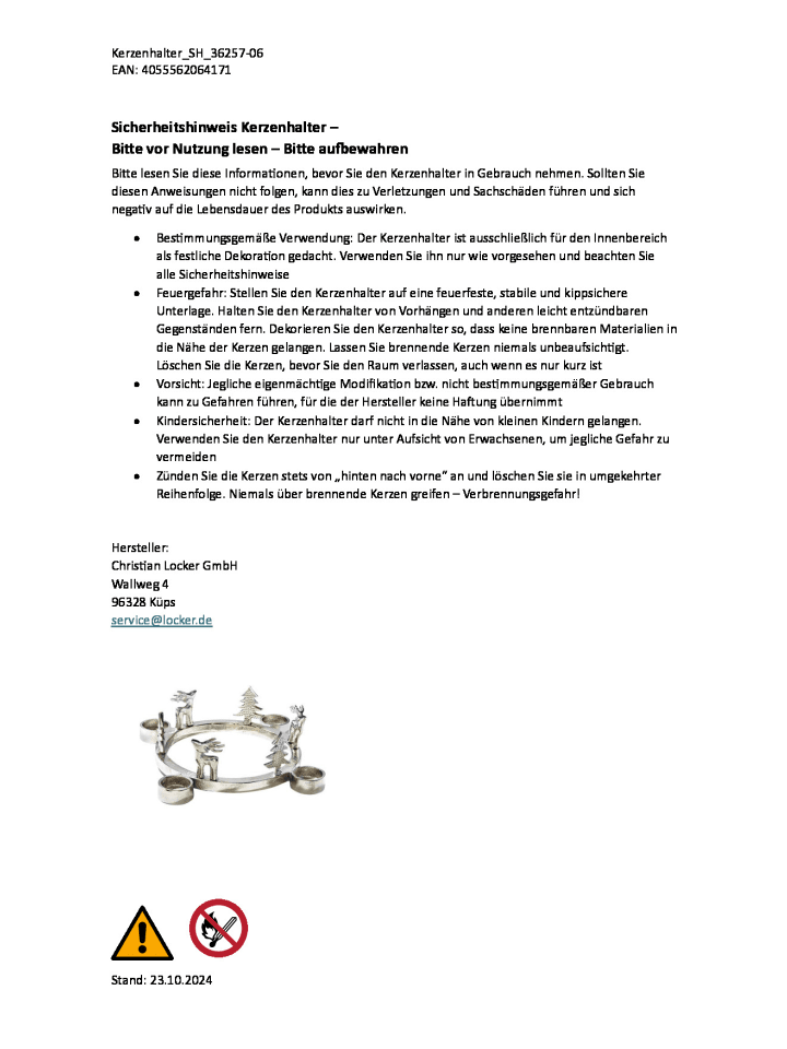 kobolo Adventskranz DEER4LIGHT in Silber günstig kaufen onesize