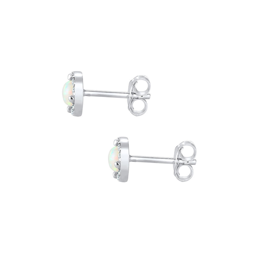 Elli PREMIUM Elli PREMIUM Boucles d'Oreilles Opal Cristaux Clous d'Oreilles Femme - (925/1000) Boucles d'oreilles