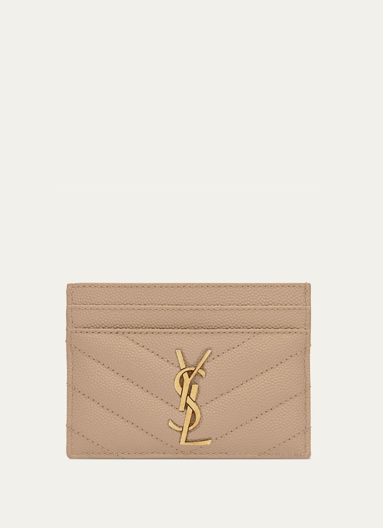 Suport card Saint Laurent Cassandre din piele de vițel
