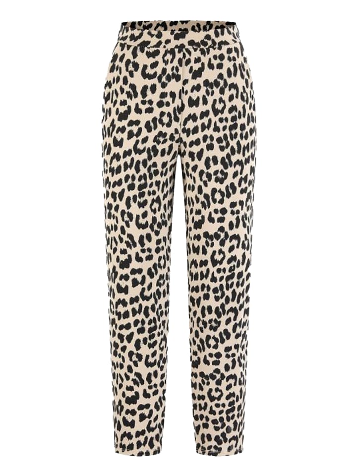 SASSYCLASSY Jersey Chino in Leo-Print in schwarz I camel günstig kaufen