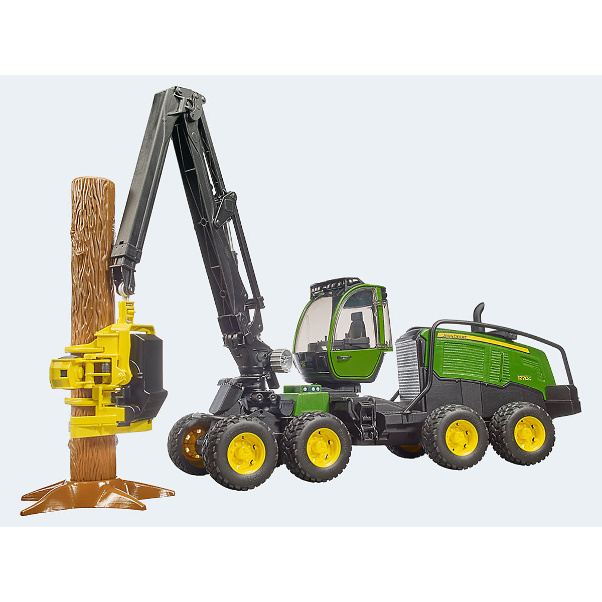 John Deere Harvester 1270G mit Baumstamm