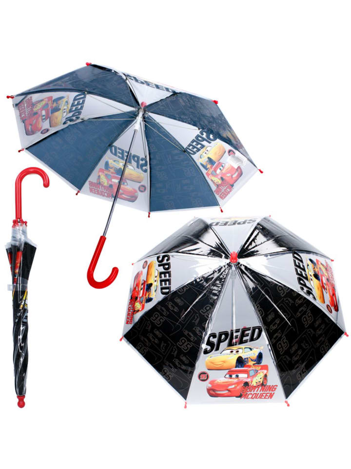 Disney Cars Stockschirm | schwarz & transparent | Disney Cars | Kinder Regenschirm günstig kaufen onesize