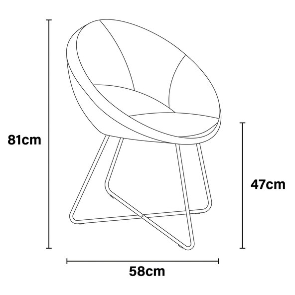 Samtstuhl SELESA, rosa