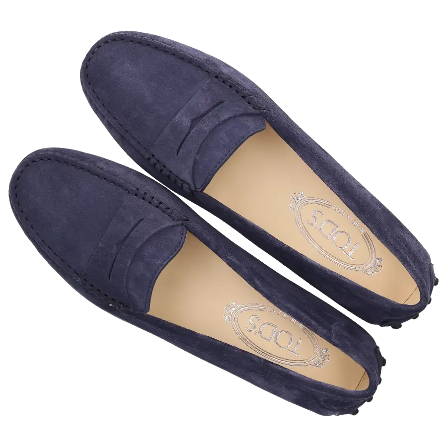 Tod's - Mokassins GOMMINI Veloursleder - blau
