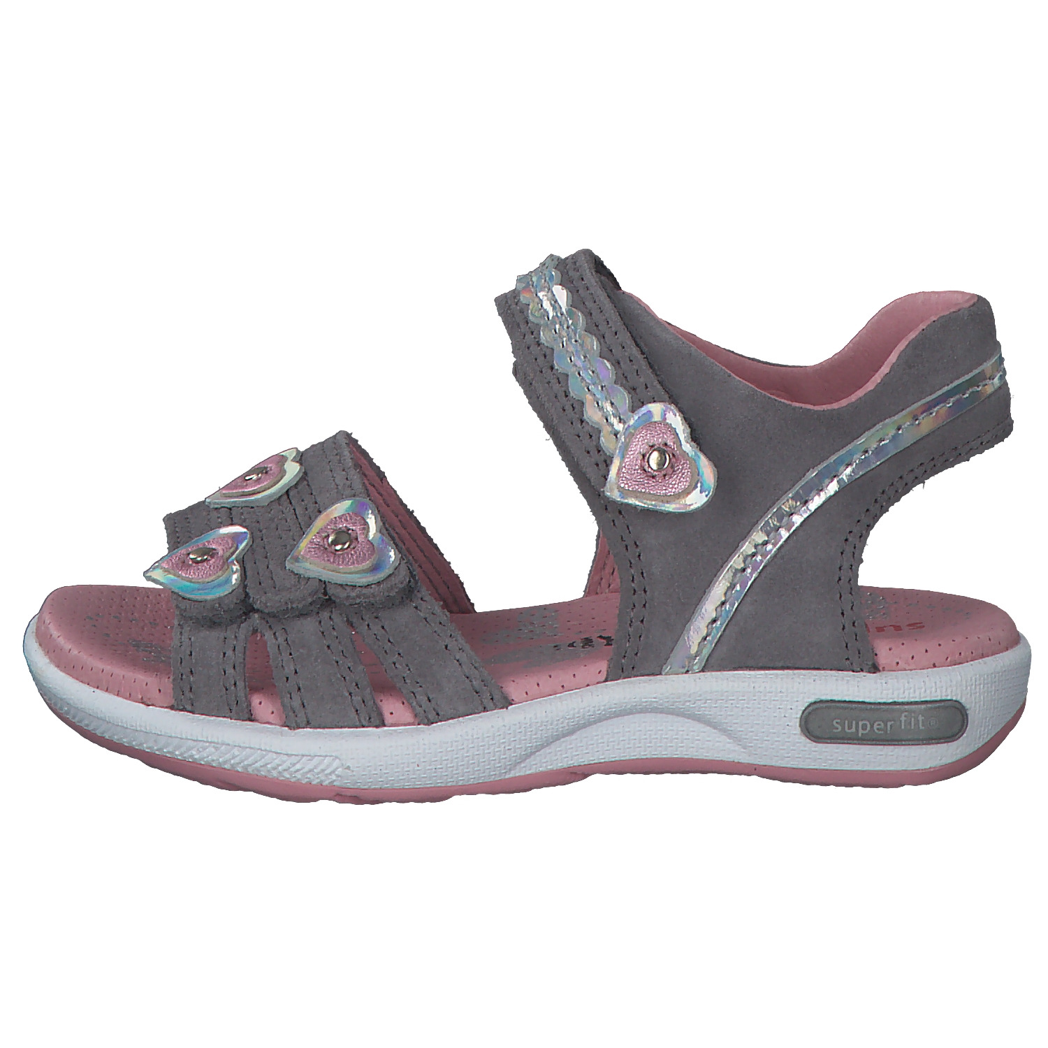 Superfit EMILY 06133, Sandalen (Kinder), Kinder, HELLGRAU/ROSA