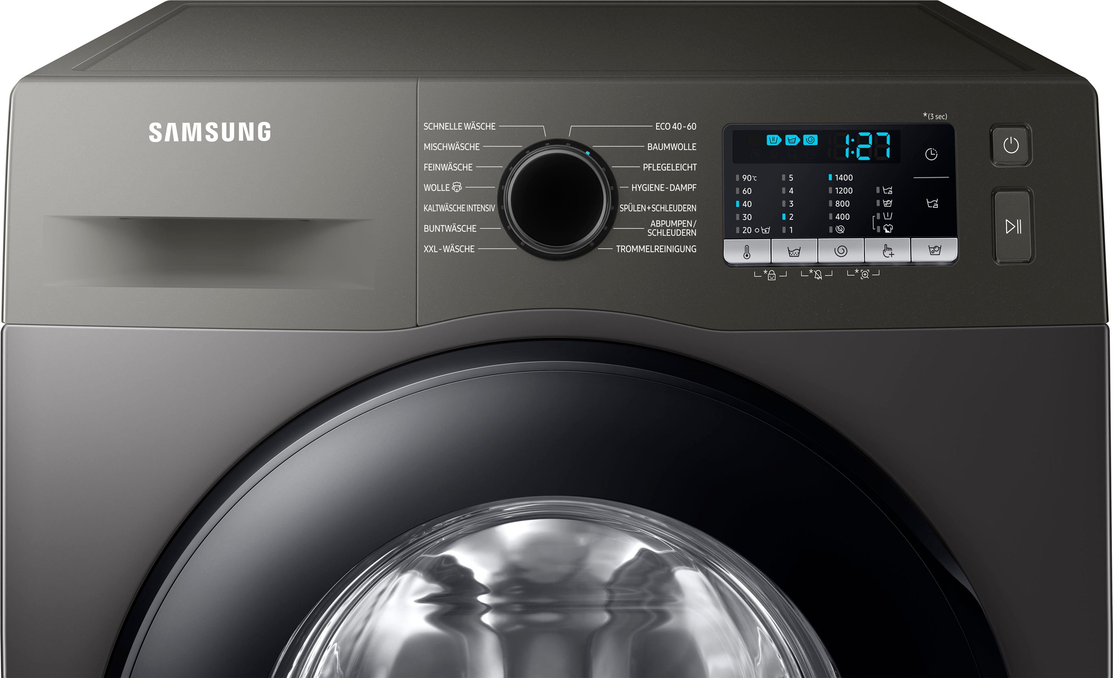 Samsung Waschmaschine WW5000T INOX WW70TA049AX, 7 kg, 1400 U/min, FleckenIntensiv-Funktion