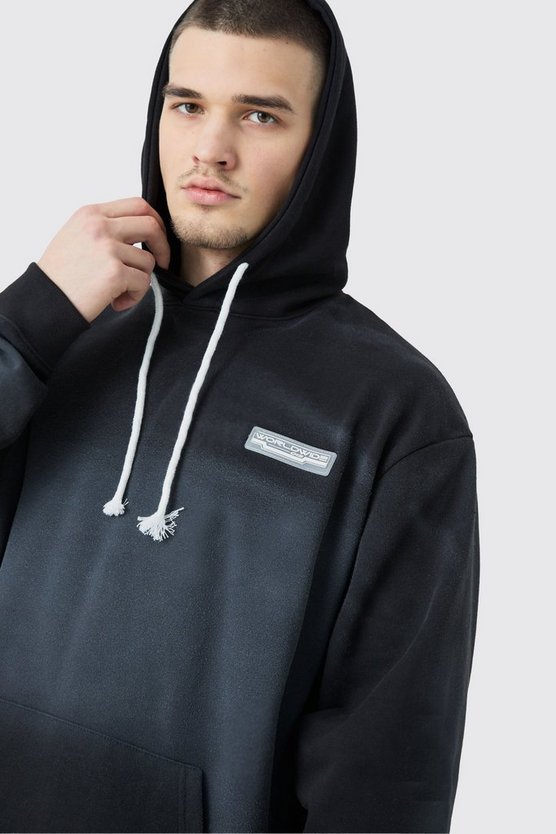 Tall Oversize Hoodie mit Gummi-Etikett