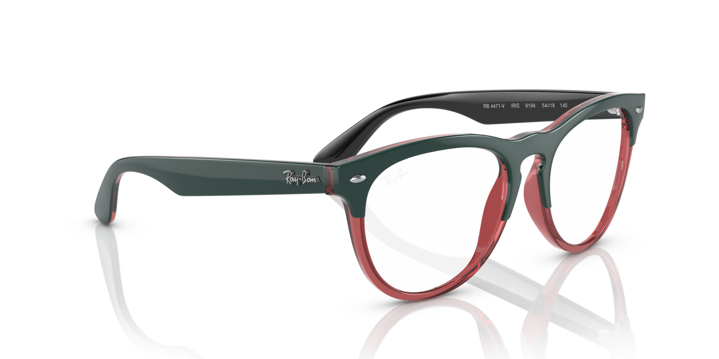 IRIS OPTICS - Verde închis lucios pe roșu deschis