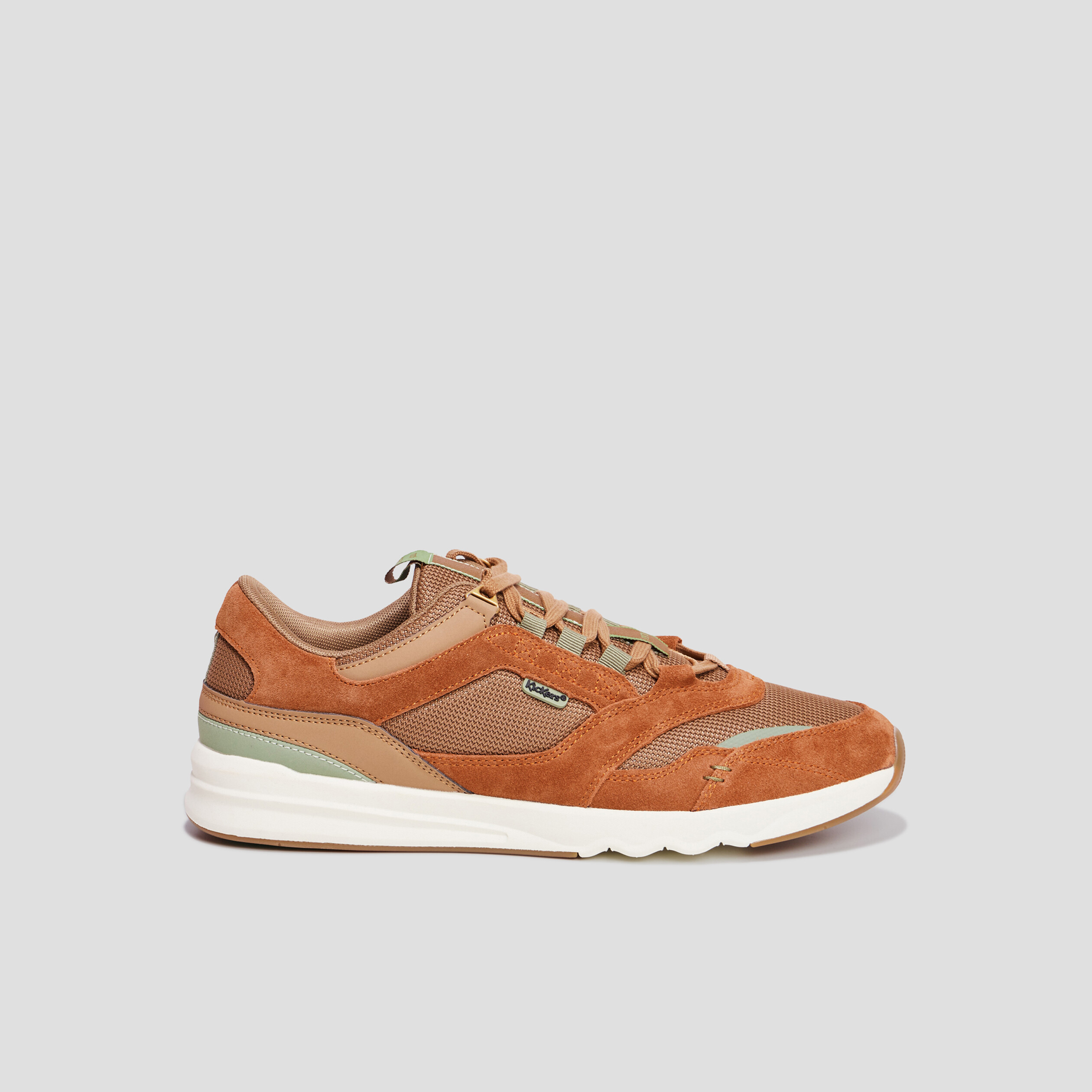Baskets running en cuir Kickers Koolflex marron homme | La Halle