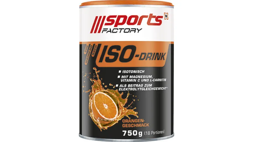 Sports Factory Instantpulver Iso Drink Orangen Geschmack 750 g