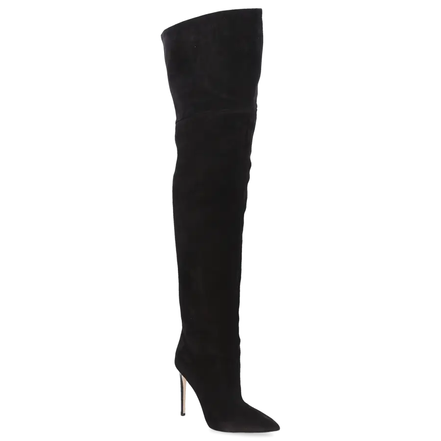 Paris Texas - Overknees HOLLY Veloursleder - schwarz