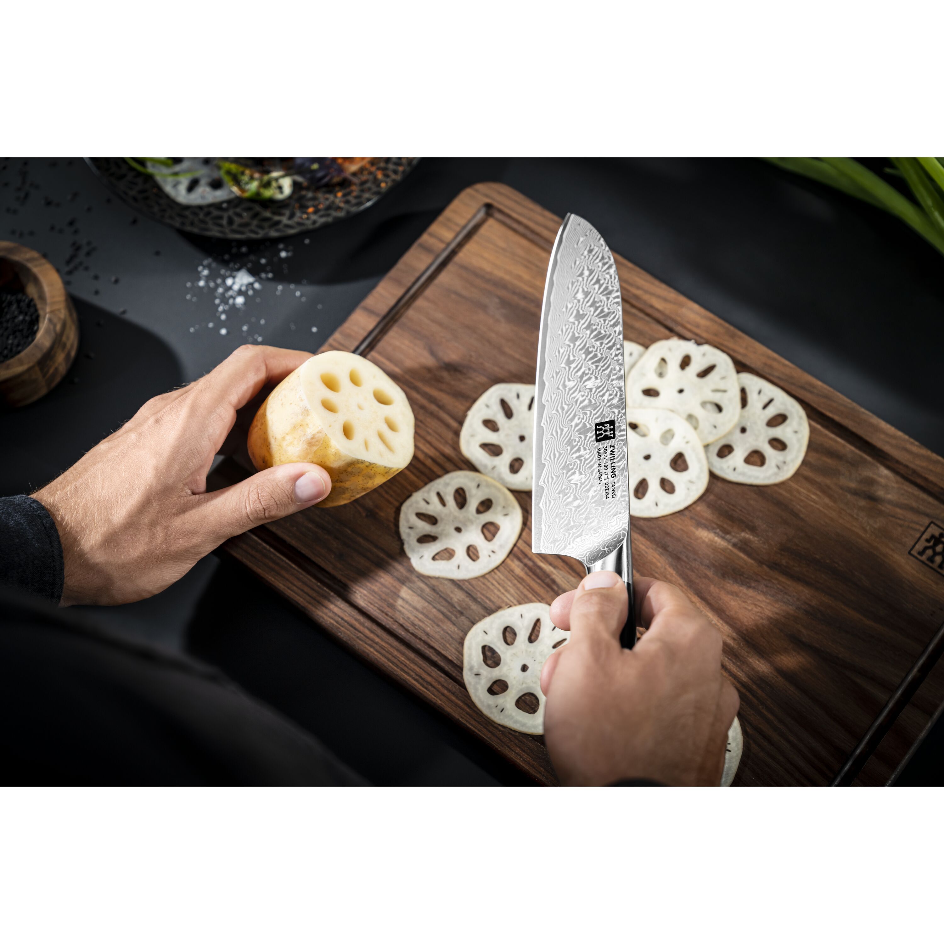 Santokumesser 18 cm, Glattschliff