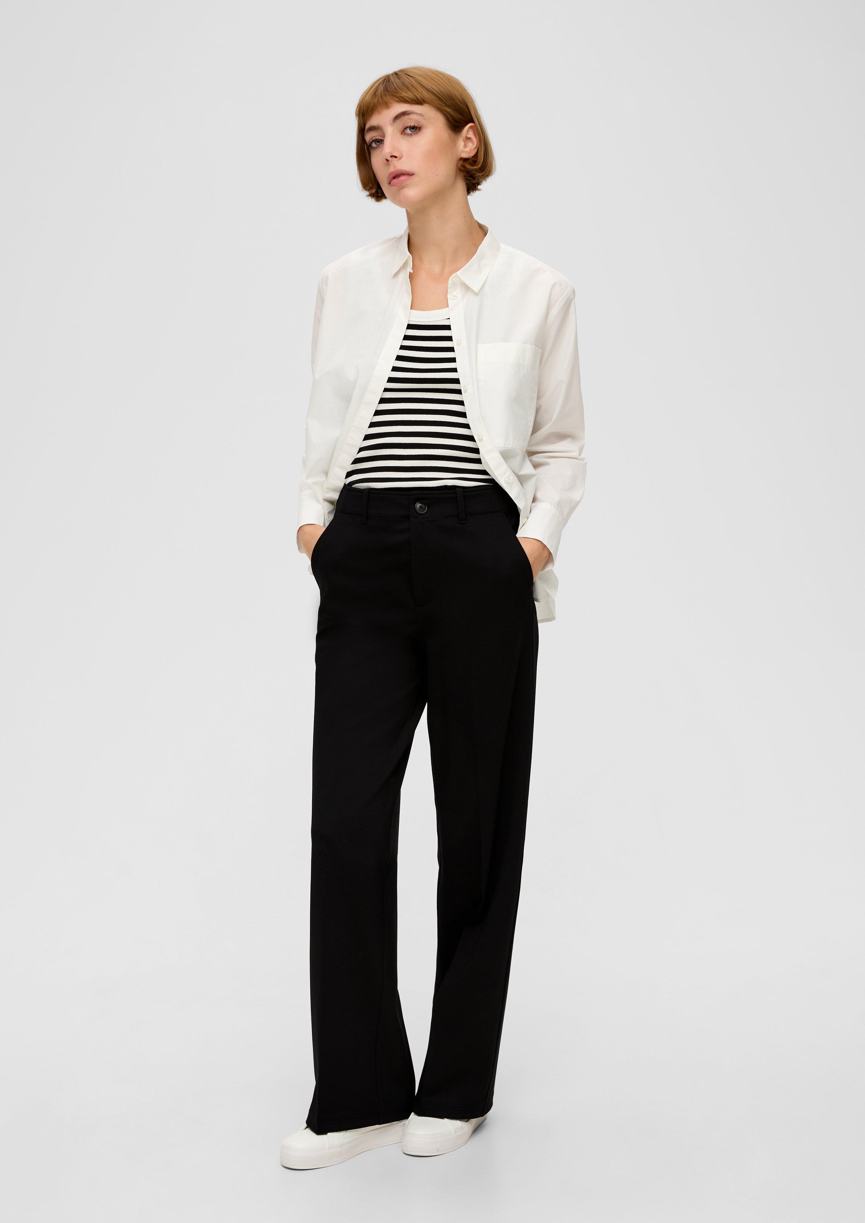 Regular: Twill-Hose mit Wide Leg  2133509-9999