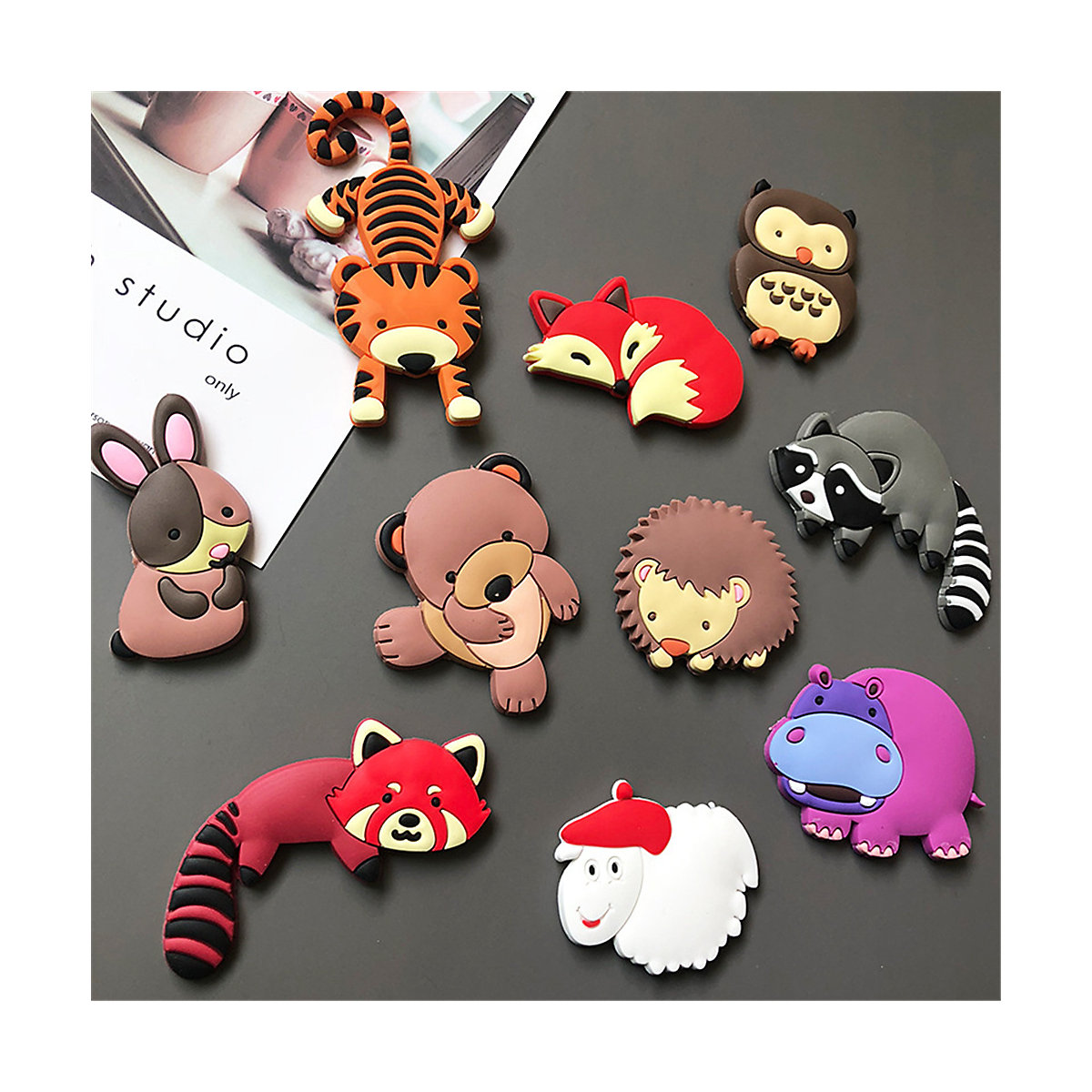 frler Kühlschrankmagnete Tier Bunt Set,10 Stück Mitgebsel für Kinder