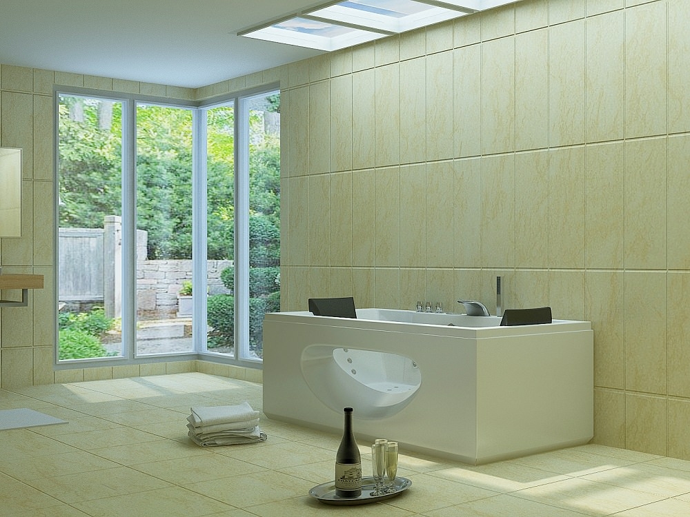 PureHaven Whirlpool 180x90 cm Heizung Reinigungsprogramm & Lichttherapie Wasserfall Bluetooth-fähiges Soundsystem