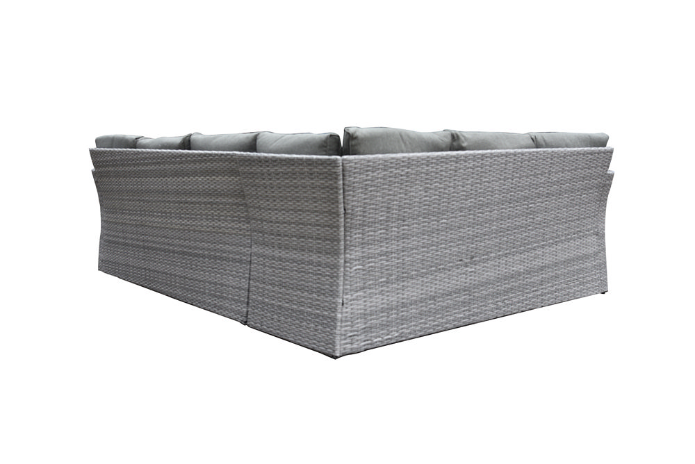 Happy Home Happy Home Elegantes Ecksofa 14tlg. Gartenlounge Ecklounge Lounge grau