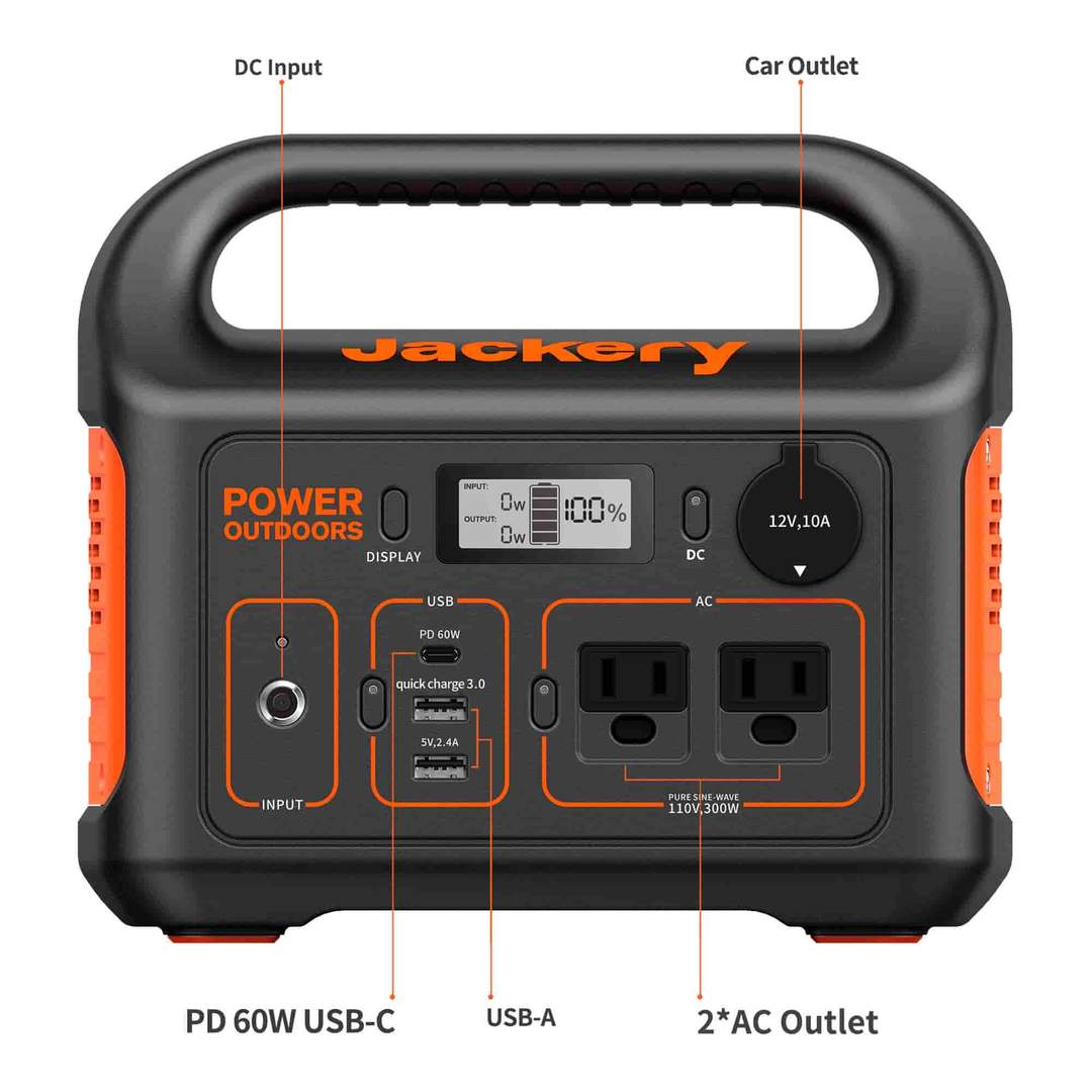 Gerador solar Jackery 300 (Jackery 300 + SolarSaga 100W)
