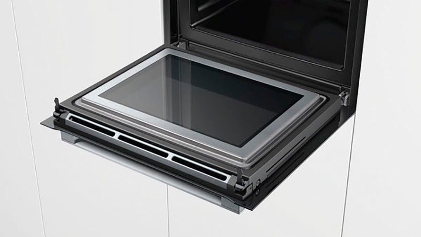 BOSCH Backofen mit Mikrowelle 8 HNG6764B6, mit 1-fach-Teleskopauszug, Pyrolyse-Selbstreinigung