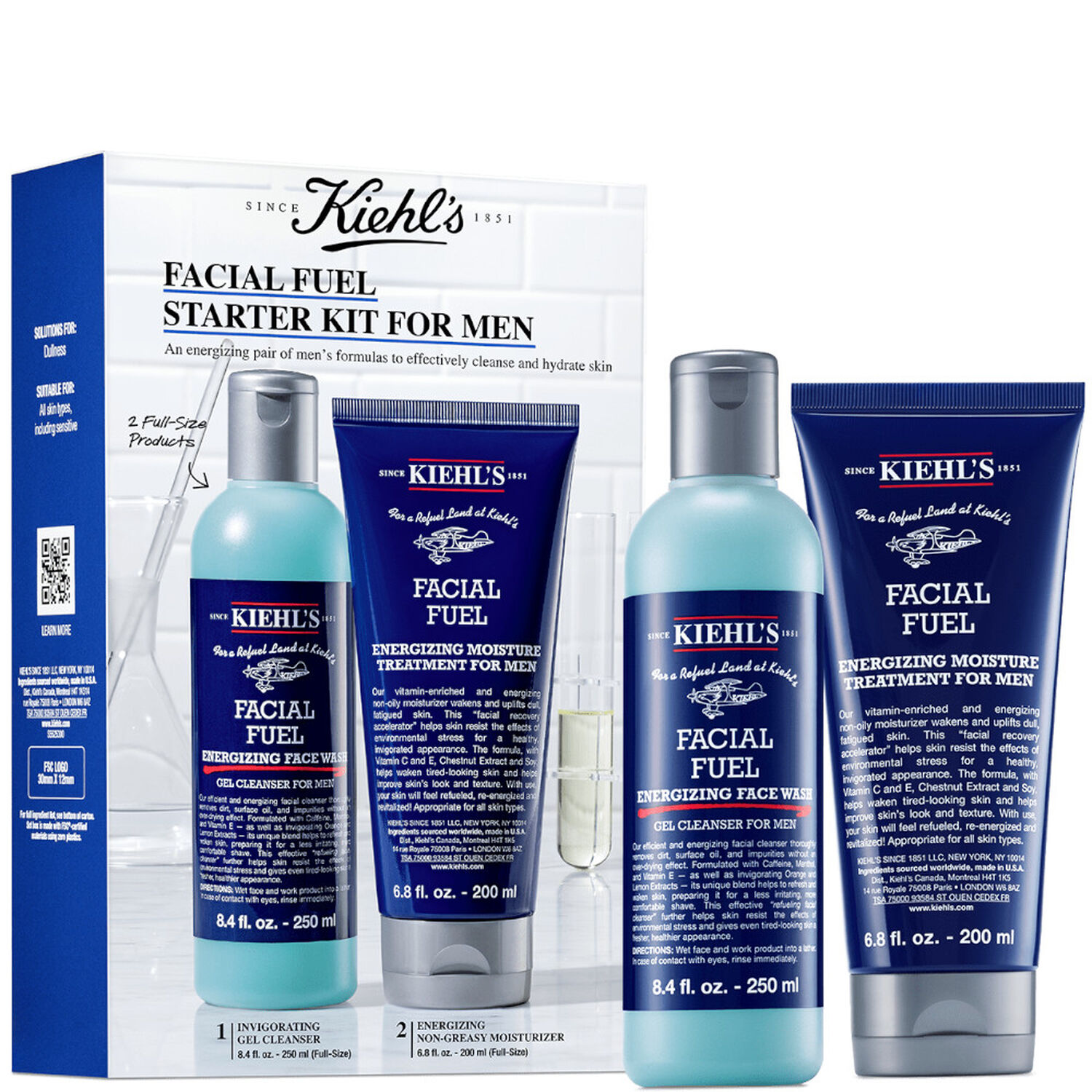 kiehl's Facial Fuel Coffret Soin Visage Homme