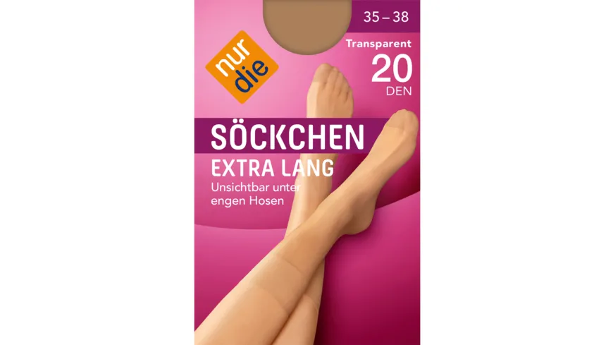 NUR DIE Damen Söckchen Extra lang 20 DEN amber