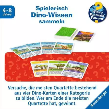 Wieso? Weshalb? Warum? Dinosaurier Quartett - Reisespiel ab 4 Jahren