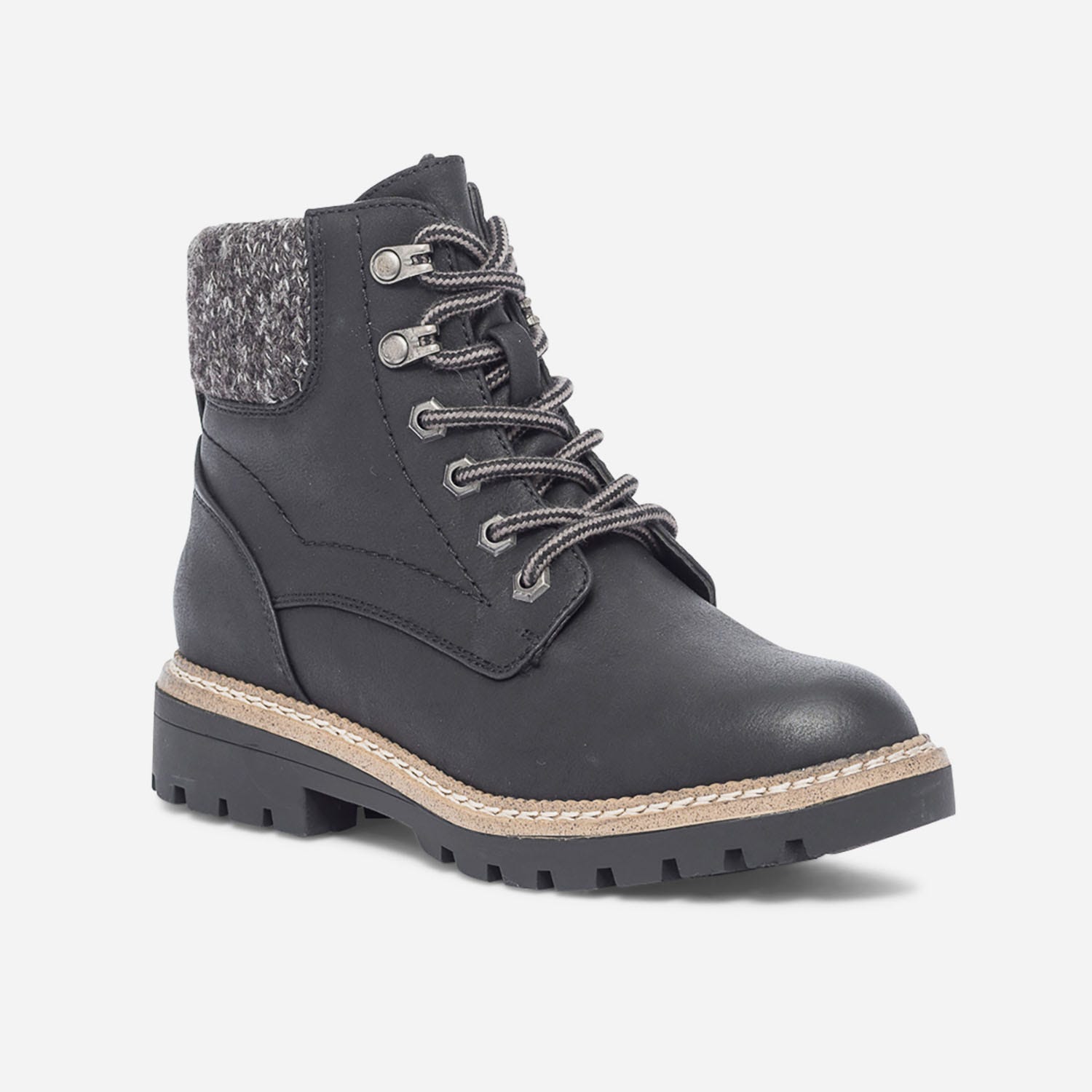 Boots noir fourré esprit montagne