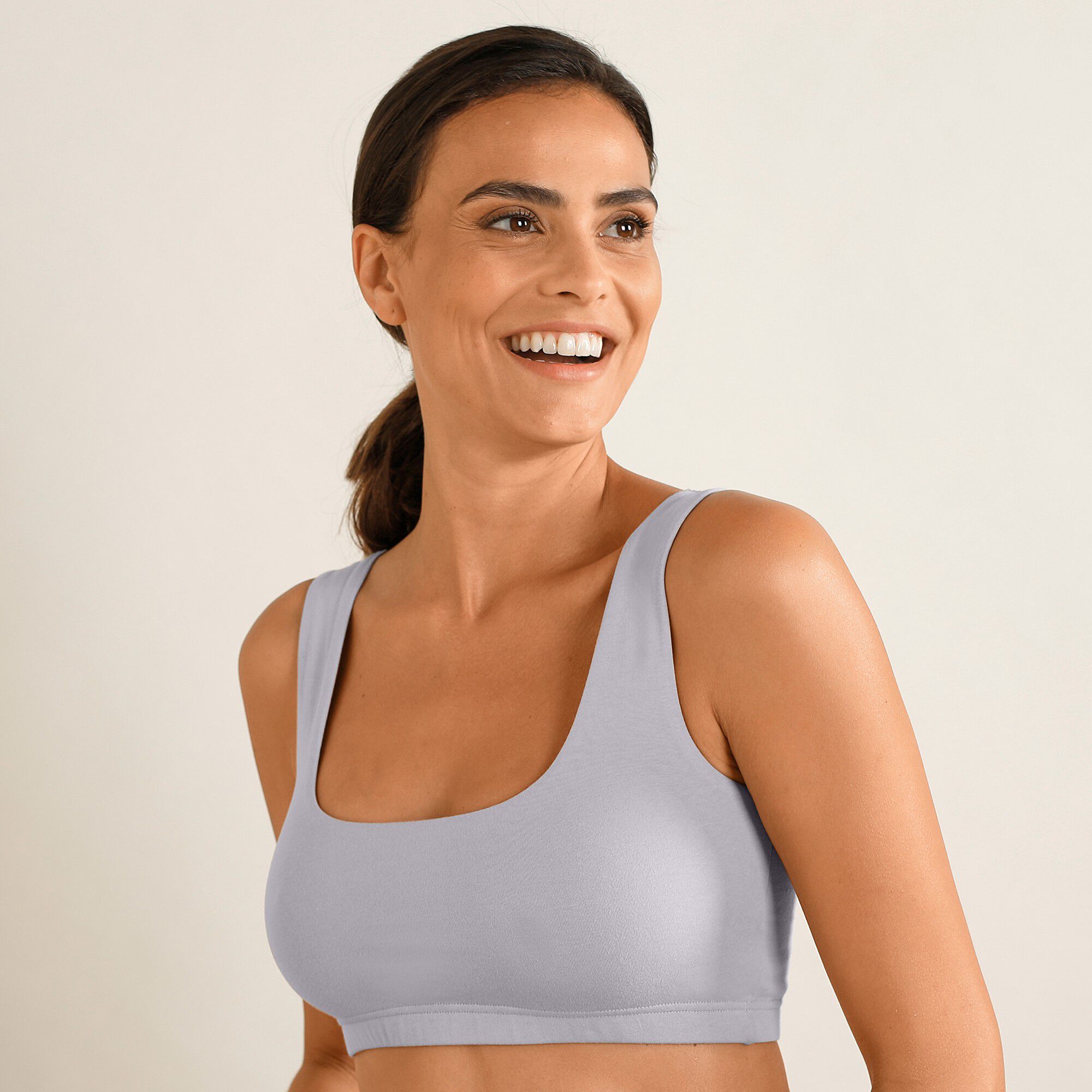 Brassière confort coton stretch doublé sans armatures