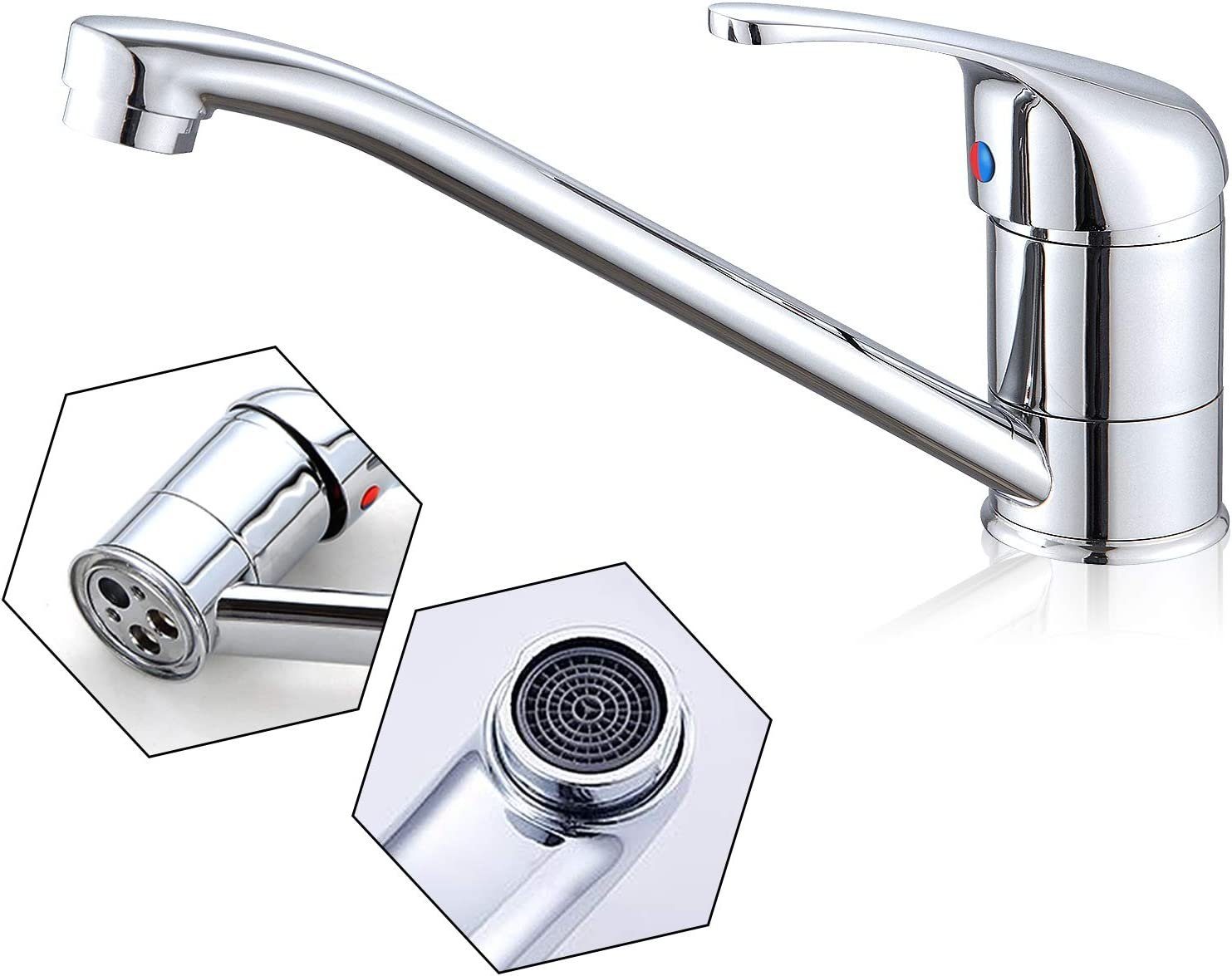 AUFUN Waschtischarmatur Wasserhahn Bad Spültischarmatur für Waschtisch