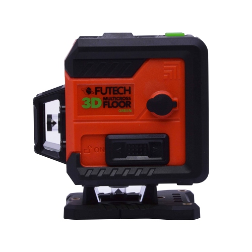 Futech 026.3FG-S Multicross 3D Bodenlaser-Set (kabellos, Kreuzlinienlaser), grün, inkl. Akku und Stativ in Tasche