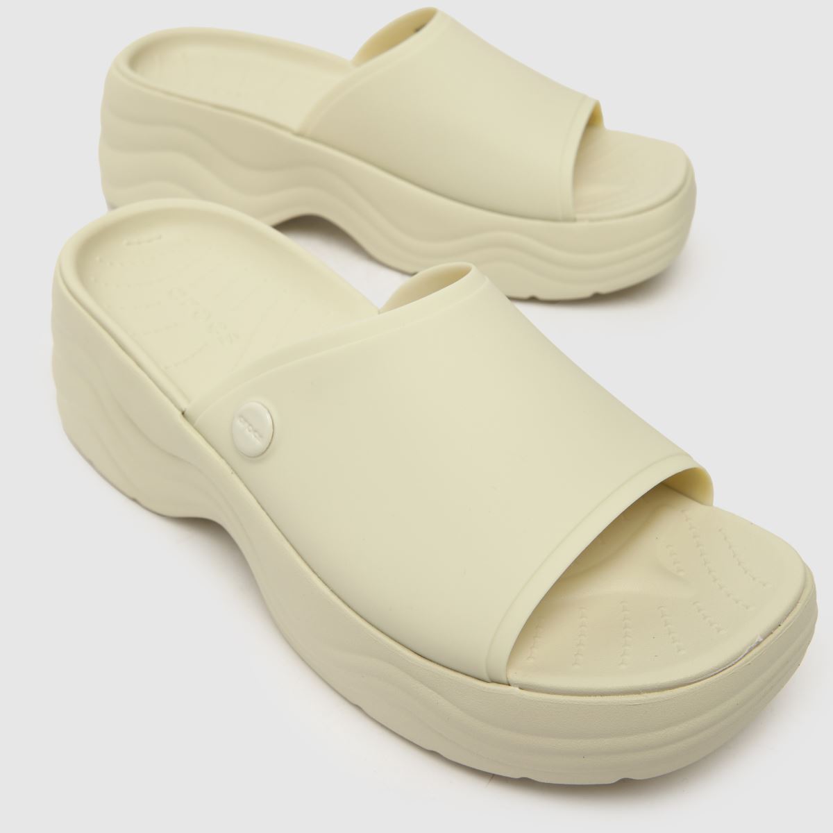 Crocs Skyline Slide szandál natúr színben