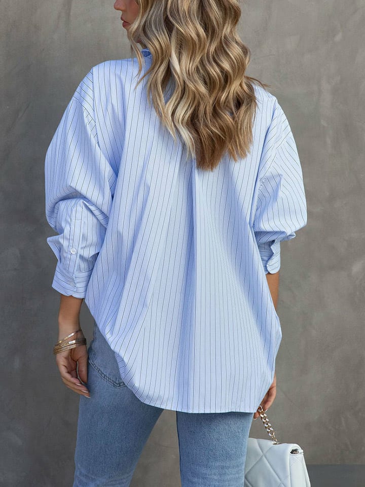 Milan Kiss Bluse in Hellblau/ Grün günstig kaufen