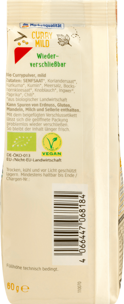 Curry, mild, 60 g