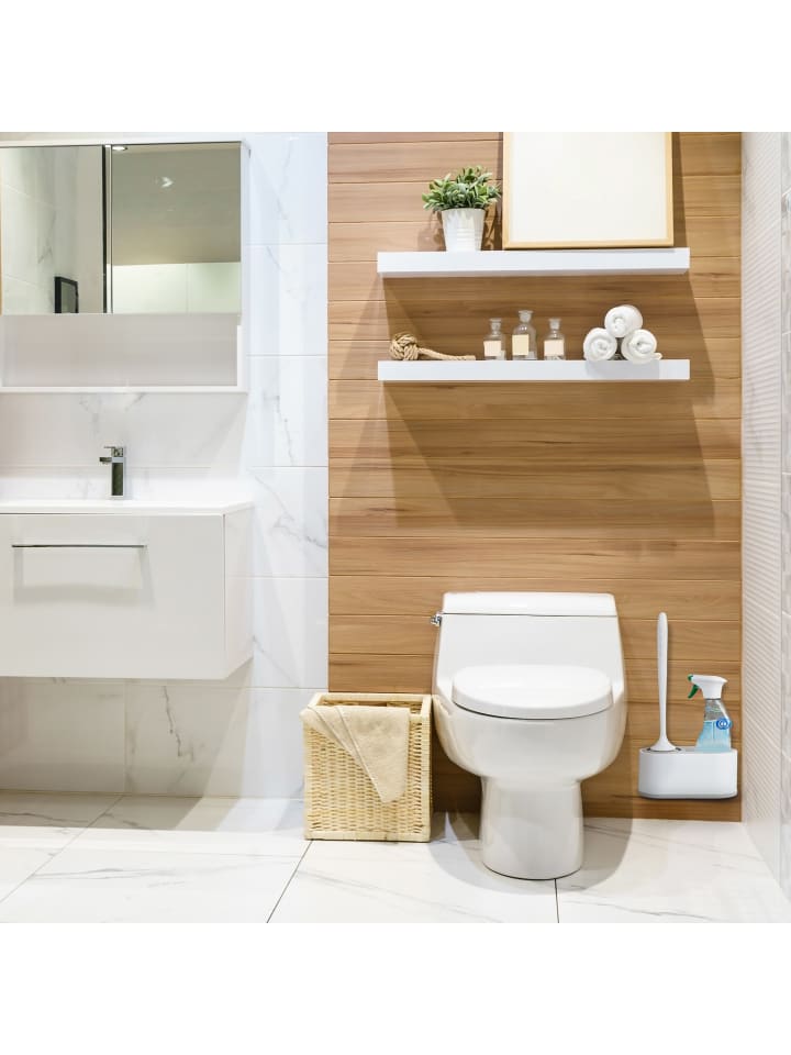 relaxdays Toilettenbürste in Weiß/ Grau günstig kaufen onesize