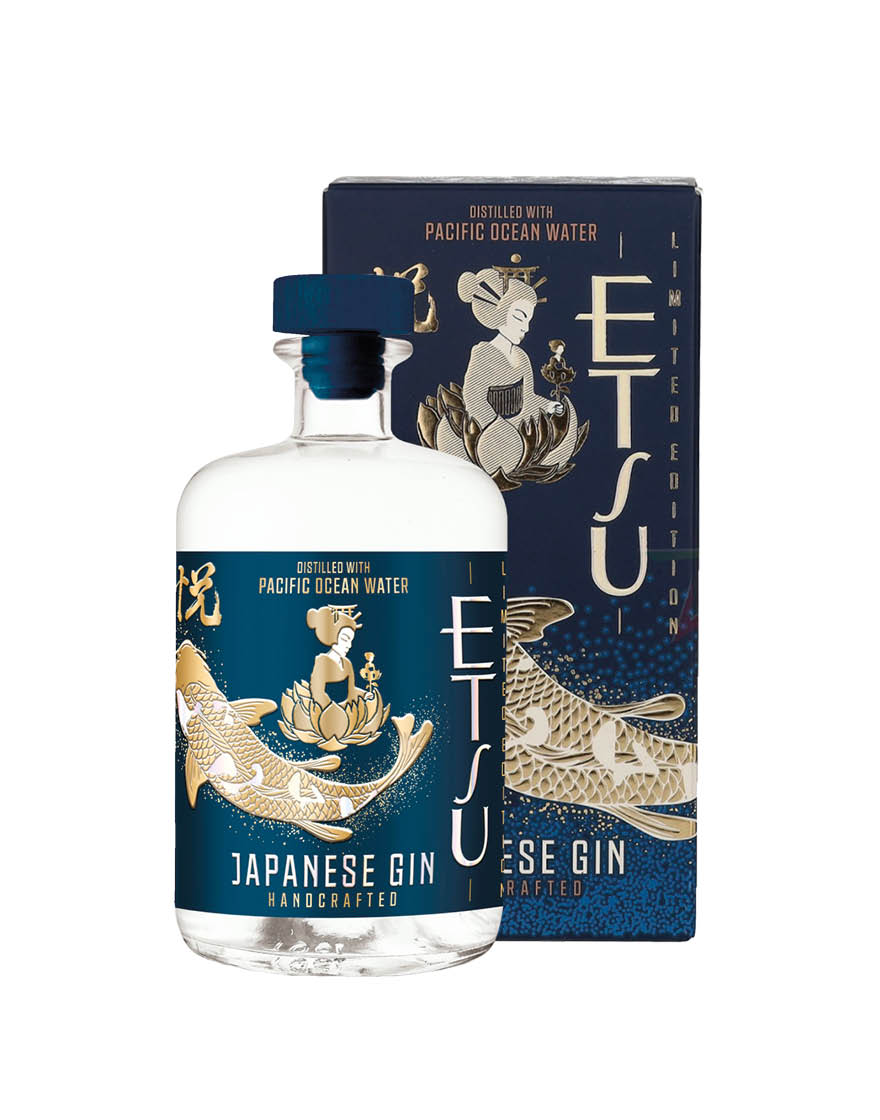 Japanese Gin Distilled with Pacific Ocean Water Etsu 0,7 ℓ, En Étui