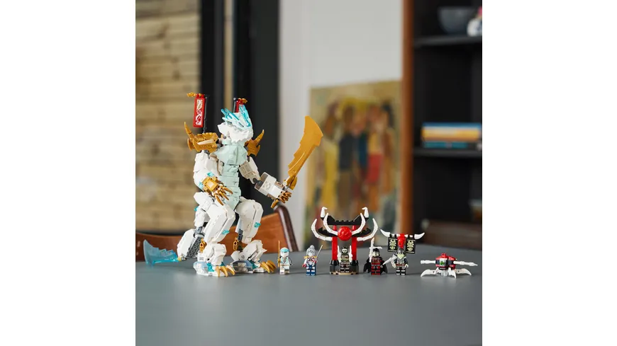 LEGO NINJAGO 71786 Zanes Eisdrache, 2in1 Spielzeug zum Bauen für Kinder